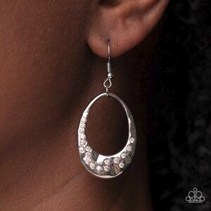 Paparazzi Jewelry Accessories - Classic Keepsake - White Earrings - Vintage